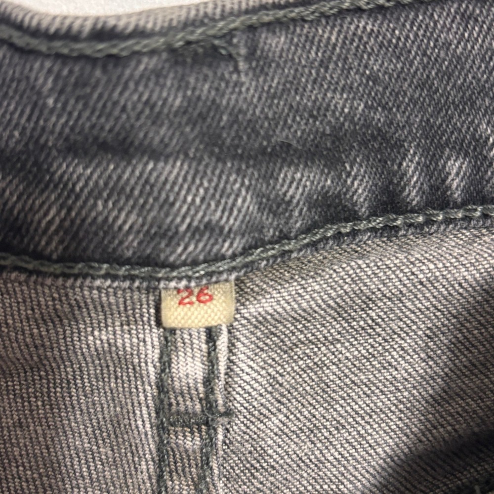 Levi's Denim Wedgie Fit Jean Shorts Womens 26 Washed Black High Rise Button Fly - Picture 5 of 11